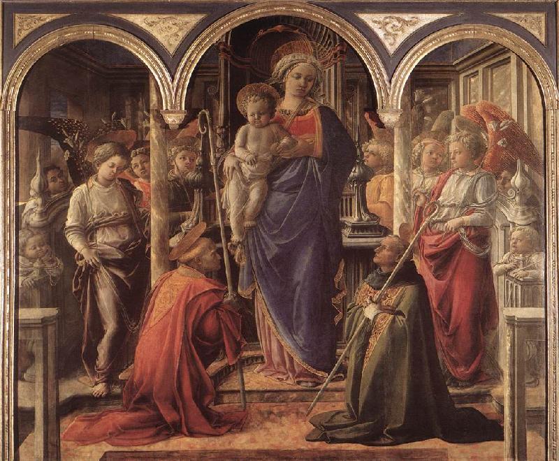 LIPPI, Fra Filippo Adoration of the Child with Saints g oil painting picture